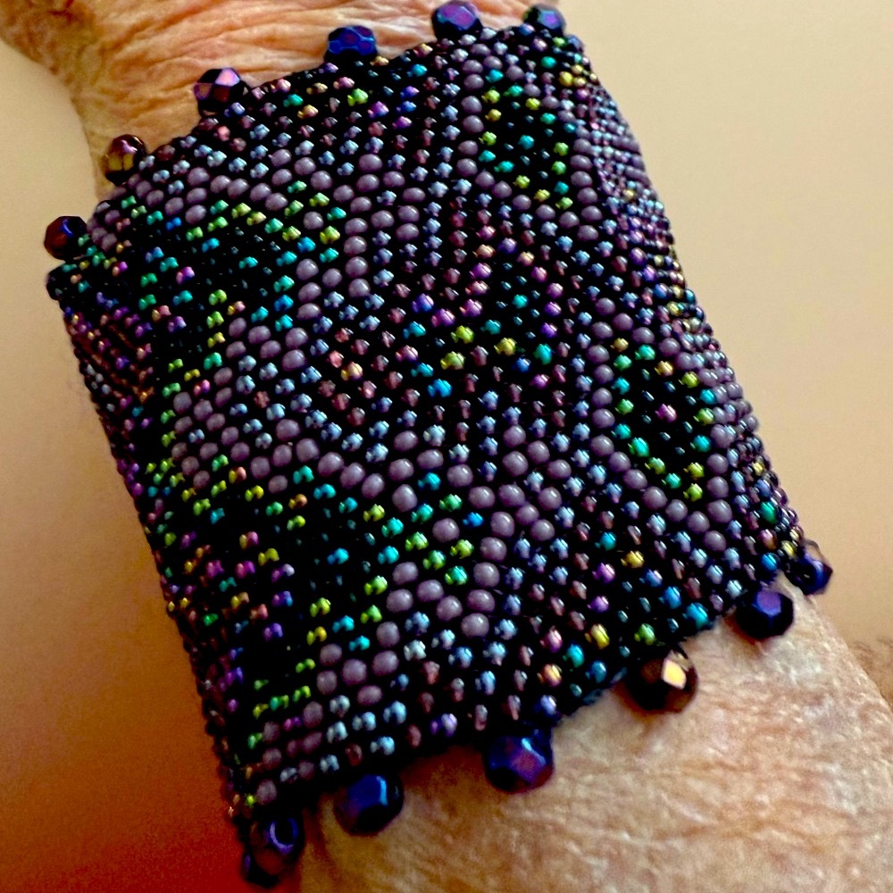 Hand beaded cuff